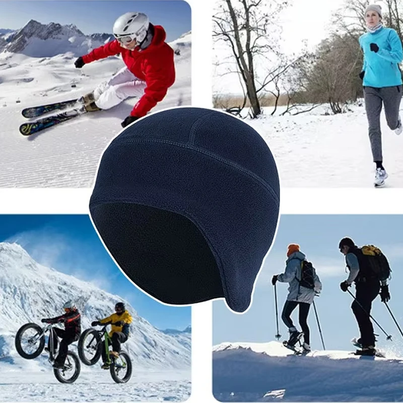 

Winter Hat Men Women Fleece Ear Protection Warm Cycling Hats Thermal Caps Running Riding Hiking Sports Windproof Coldproof Hat