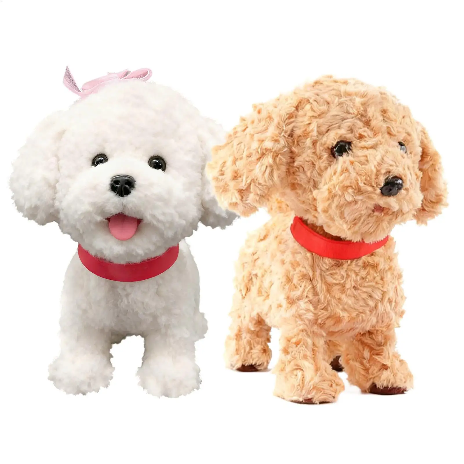 หุ่นยนต์สุนัข ของเล่นตุ๊กตาเสมือนจริง นุ่มนิ่ม ของเล่นอัจฉริยะ ระบบสัมผัส หุ่นยนต์สุนัข AI พร้อมเสียงเลียนแบบ สำหรับเด็กชาย เด็กหญิง ของขวัญวันเกิด วันคริสต์มาส