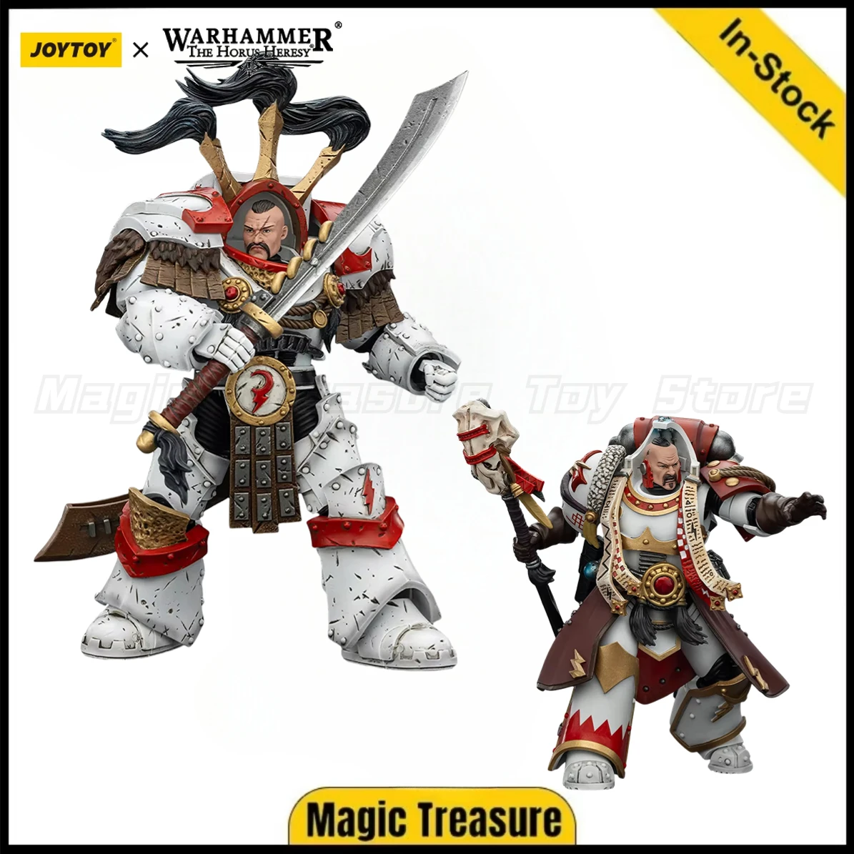 【Entrega el mismo día】Figura de acción JOYTOY 40K White Scars Stormseer Consul Legion Praetor en armadura Cataphractii Terminator 1/18