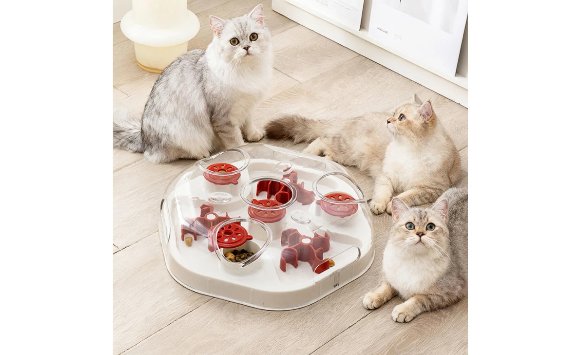 Interactive Feline Brain-Teaser Toy Mental Stimulation Feline Maze Toy Pet Accessory Multi-Function Anti-Choking for Kittens