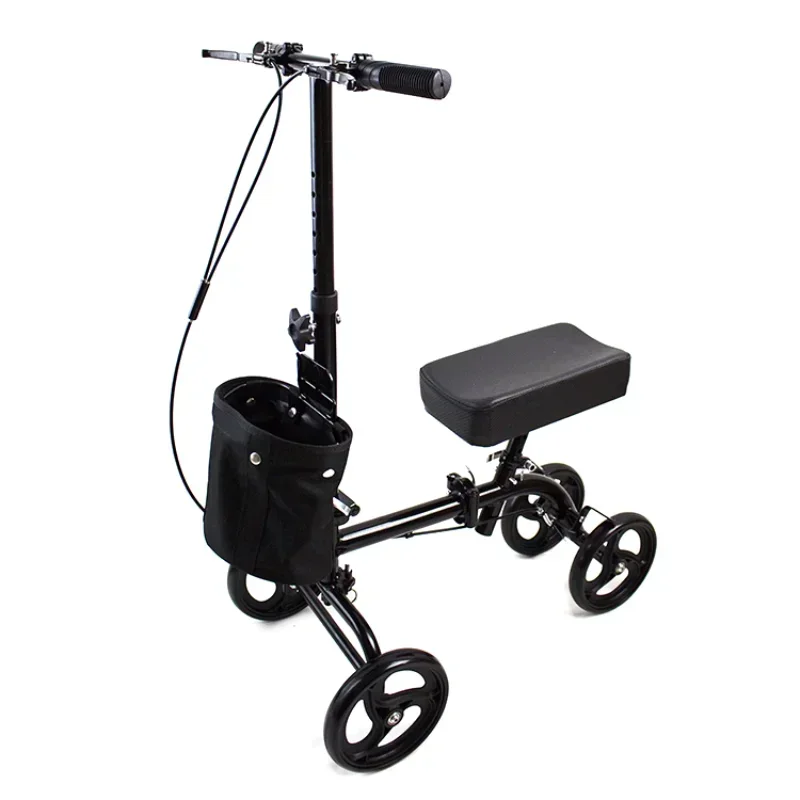 Folding aluminum frame light weight Knee Foldable Walker Scooter with bag all terrain knee walker scooter