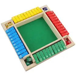 Wooden Board Table Math Game 1-4 Players Large Wooden Board Game Classics Tabletop Version Games For Classroom Home Party Or Pub