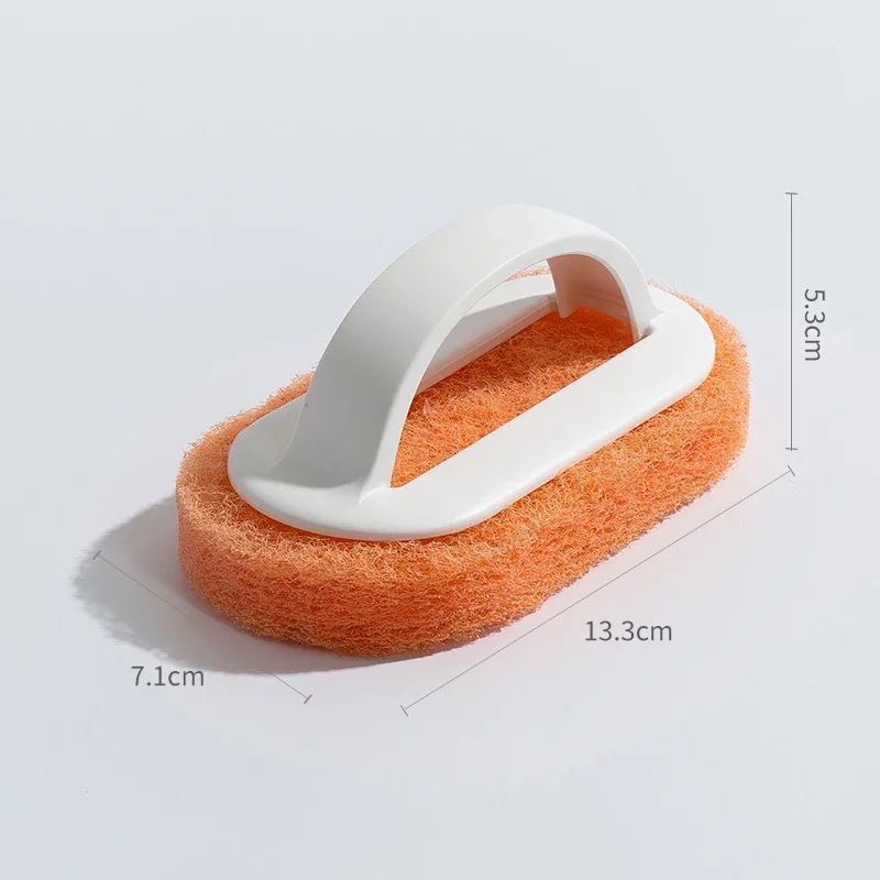 Handle Cleaning Brush Sponge Wall Glass Cleaning Sponge Shower Bathroom Kitchen Pot Dishwashing Cleaning Brush Dropship