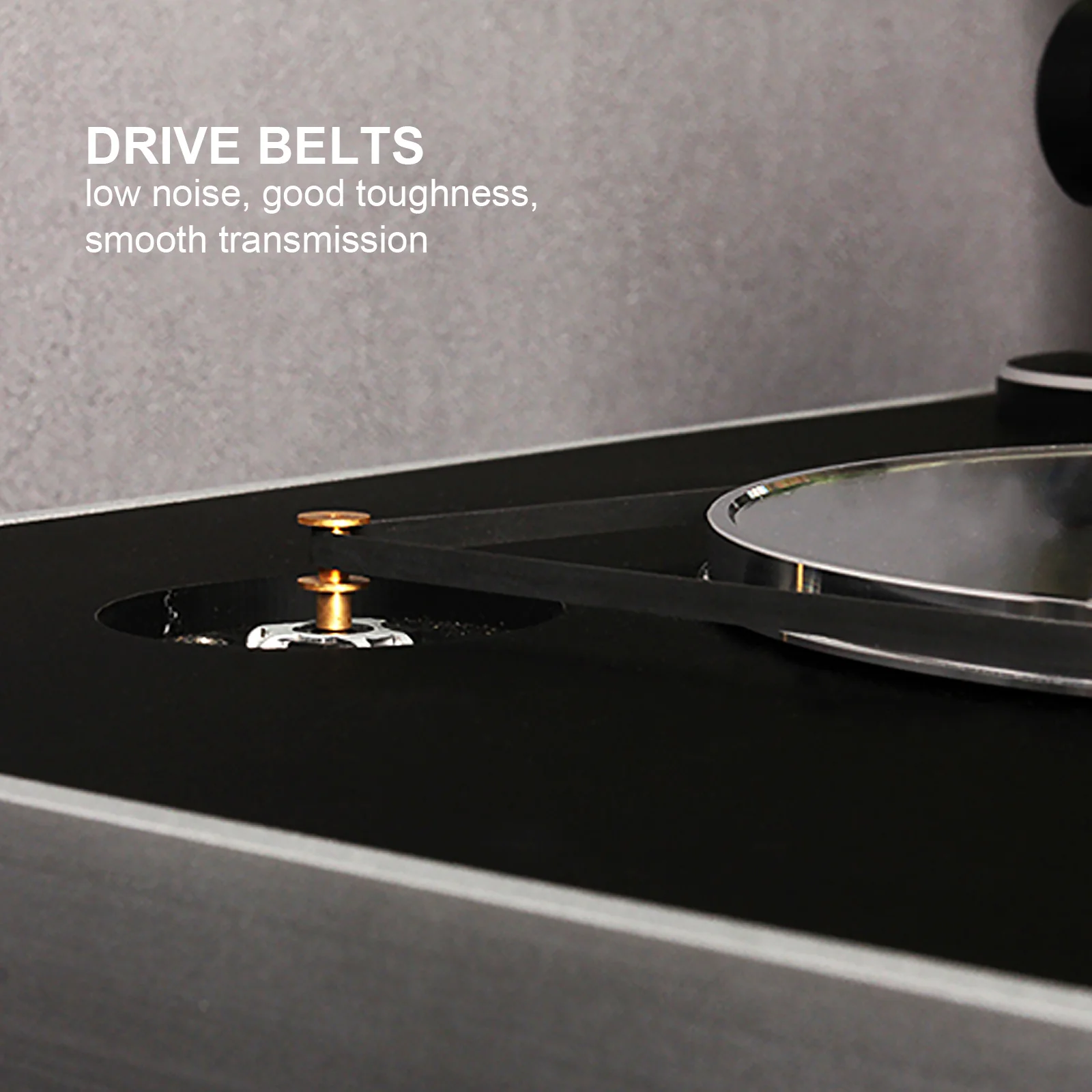 

3Pcs Turntable Belt Drive Replacement Rubber Material Durable Wear-Resistant Low Elongation Smooth Transmission Multifunctional