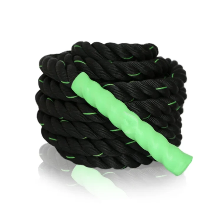 

Customized Gym Heavy Battle Rope Fitness Training 9m Nylon Protective Sleeve Shake Wave Combat Exercise Training 50mm Diameter
