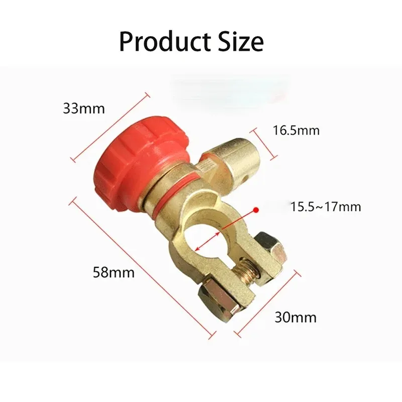 Car Battery Terminal Switch Quick Disconnect Isolator Truck Parts Auto Parts Battery Disconnect Red Black