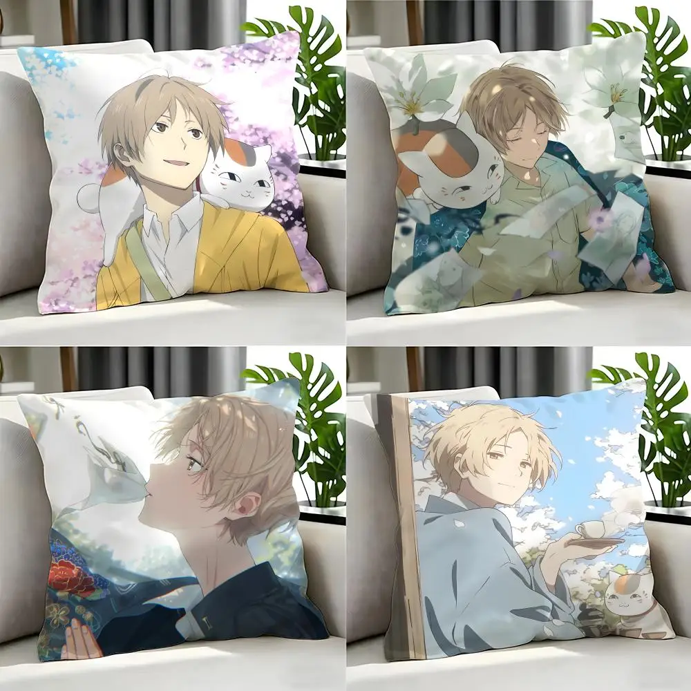 anime Natsume's Book of Friends Cushion Cover Cushion Cover Set 4Pcs 50x50 45x45 40x40 Pillowcase Decorative Sofa Home Decor