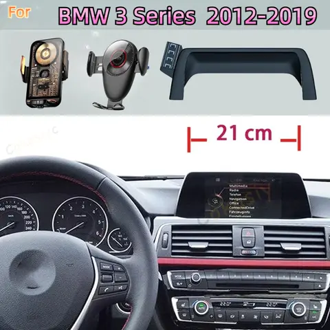 BMW 3 시리즈 F30 F31 2012 2013-2017 2018 2019 차량용 휴대폰 마운트, 6.5 인치 화면 고정 무선 충전 스탠드, 차량용 휴대폰 거치대