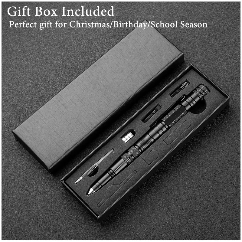 High Quality Multi Functional Tactical Pen Anti Skid Portable Self Pen Screwdriver Steel Glass Breaker Outdoor Survival EDC Tool