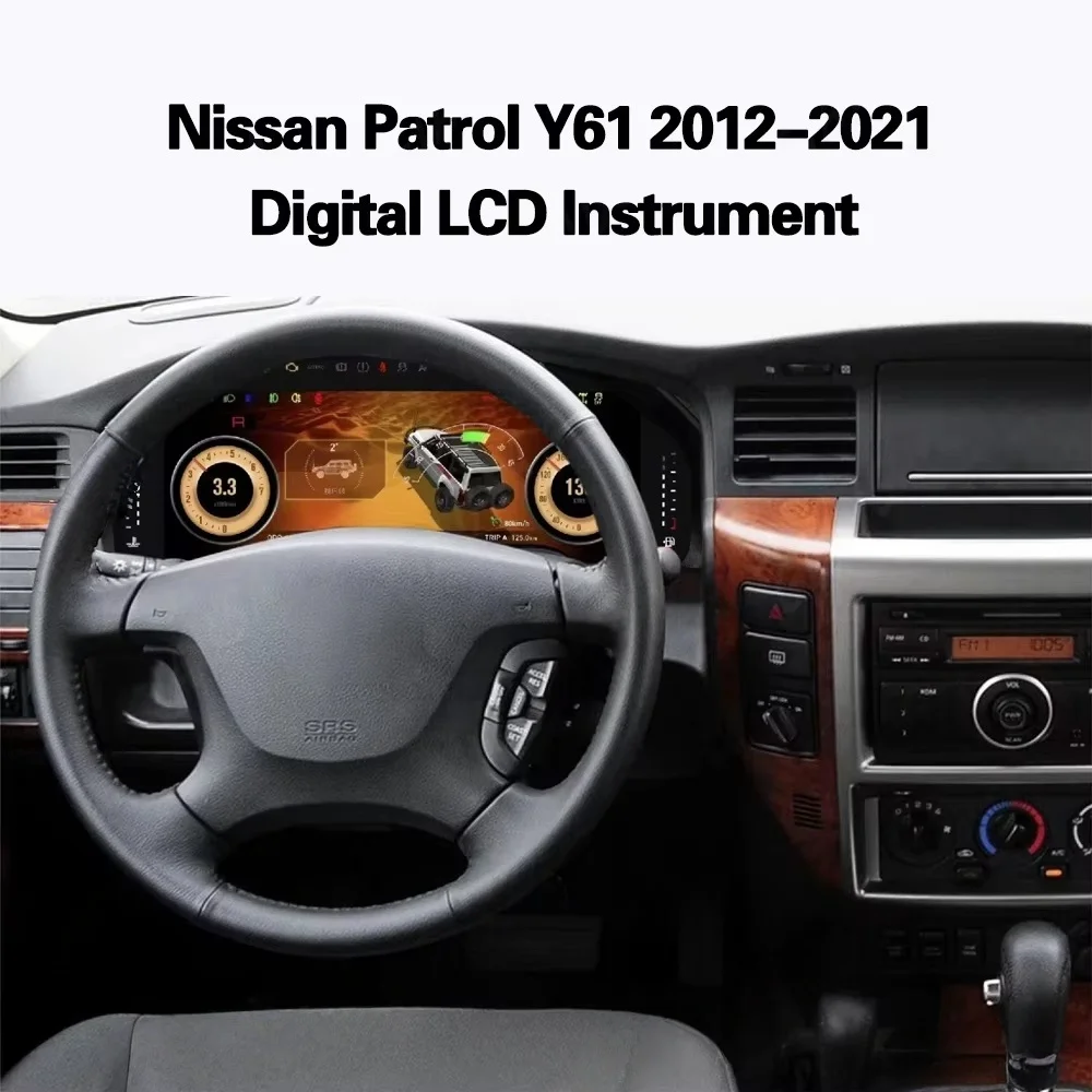 12.3‘ For Nissan Patrol Y61 2006-2022 LCD Dashboard Instrument Panel Digital Cluster Smart Gauges Virtual Cockpit