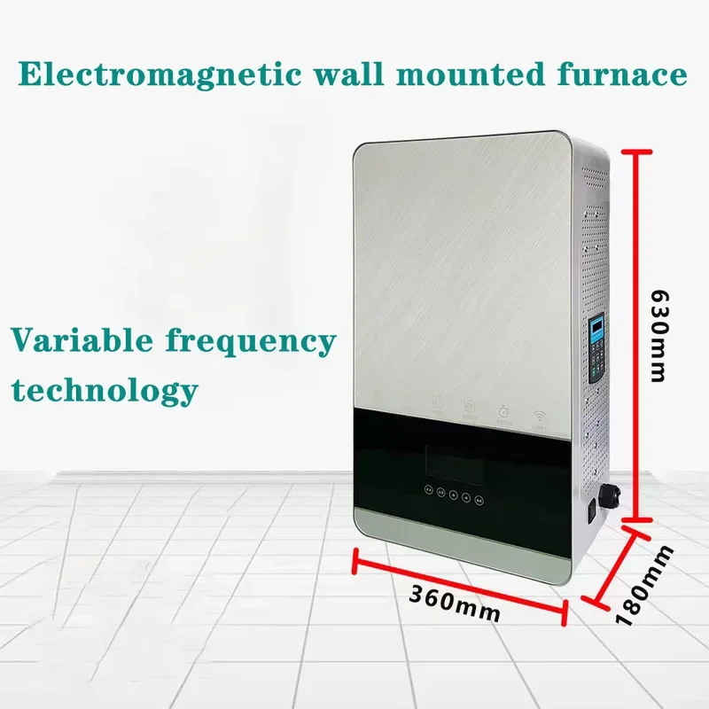 Aquecedor de indução eletromagnética, caldeira de parede, conversão de frequência, 8-20KW, 1 unidade