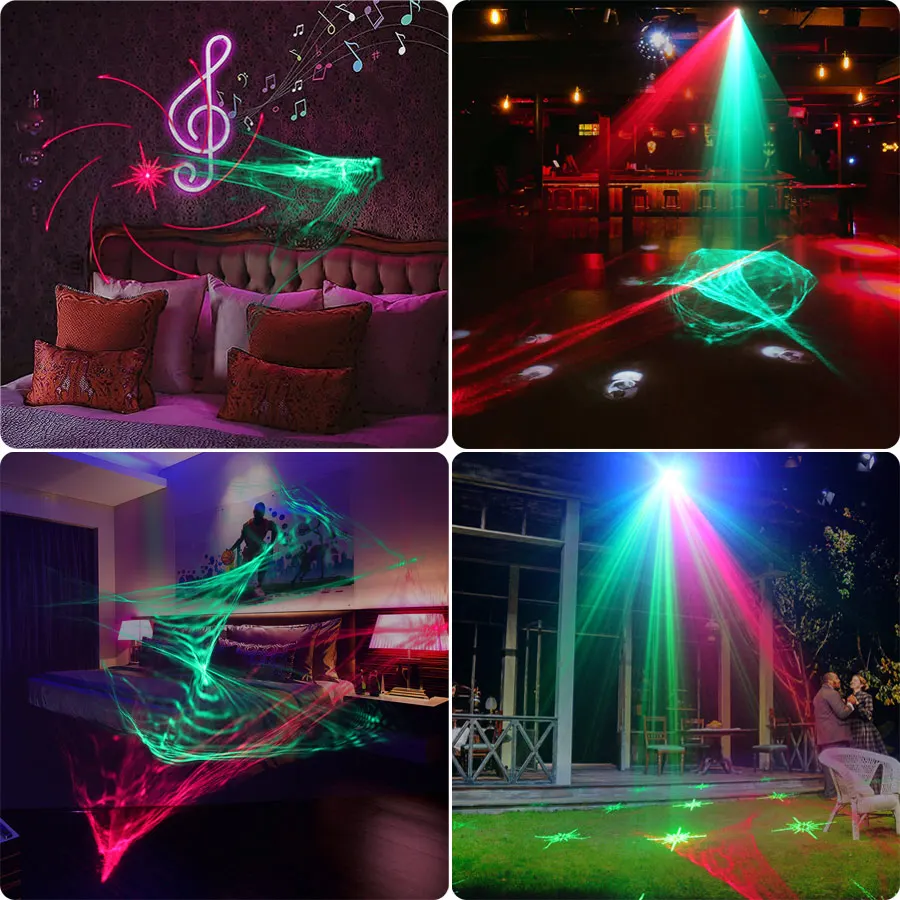أورورا حلم الليزر DJ ديسكو ضوء حفلة أنماط LED العارض بار الرقص عيد الميلاد عيد الميلاد الديكور تأثير المرحلة مصباح R20