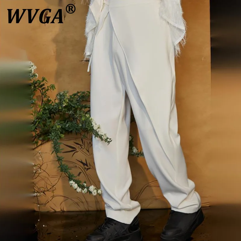 

WVGA Wide Leg Pants Spring Summer New Men's High Street Chinese Style Patchwork Design Trendy Punk Niche Chic Casual Ins W10965