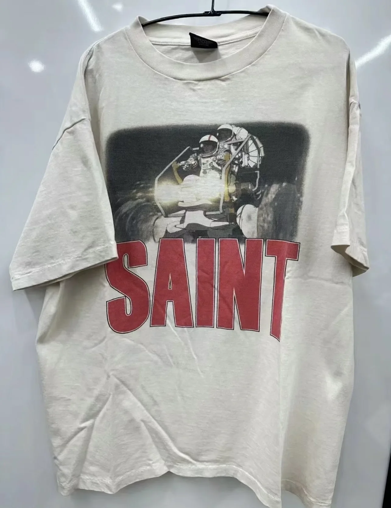 

Винтажные американские футболки с короткими рукавами Saint Michael VTG Distressed Vintage FOG для мужчин и женщин