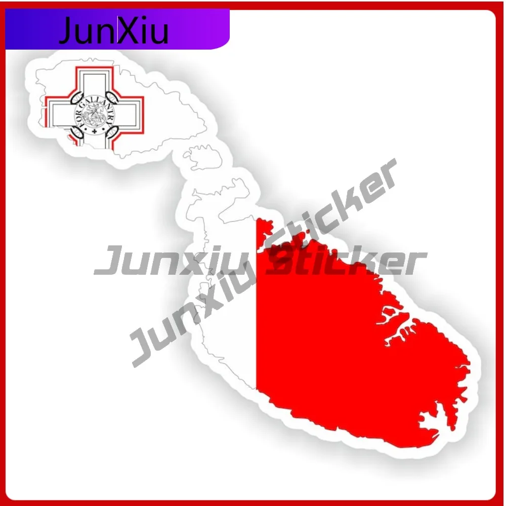 

Malta National Emblem Map Shape And Outline Vinyl Decals Graphics Motorcycle Stickers Car Suv Bumper Accessories Exterior Pvc