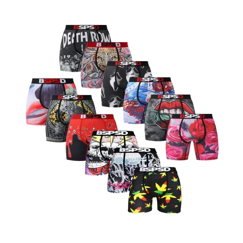 مثير الرجال الملاكمين الملابس الداخلية تنفس مريح رجل السباحة السروال طباعة رجل boxershort سراويل جذوع الرجال الملاكم ملخصات #1