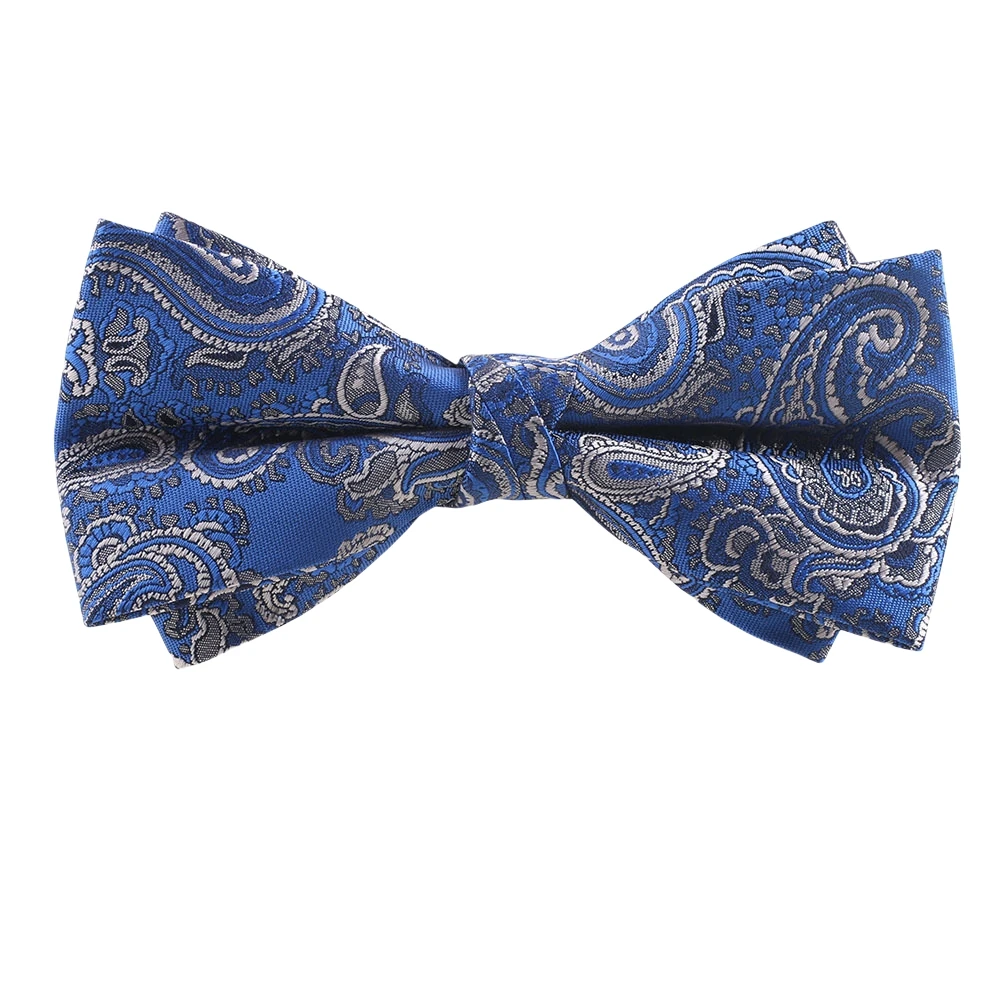 الرجال الكبار ربطة العنق بيزلي الأزياء الكلاسيكية حفل زفاف رسمي الساتان هدية البلايد متعدد الألوان ضبط الرقبة ربطة القوس فيونكة