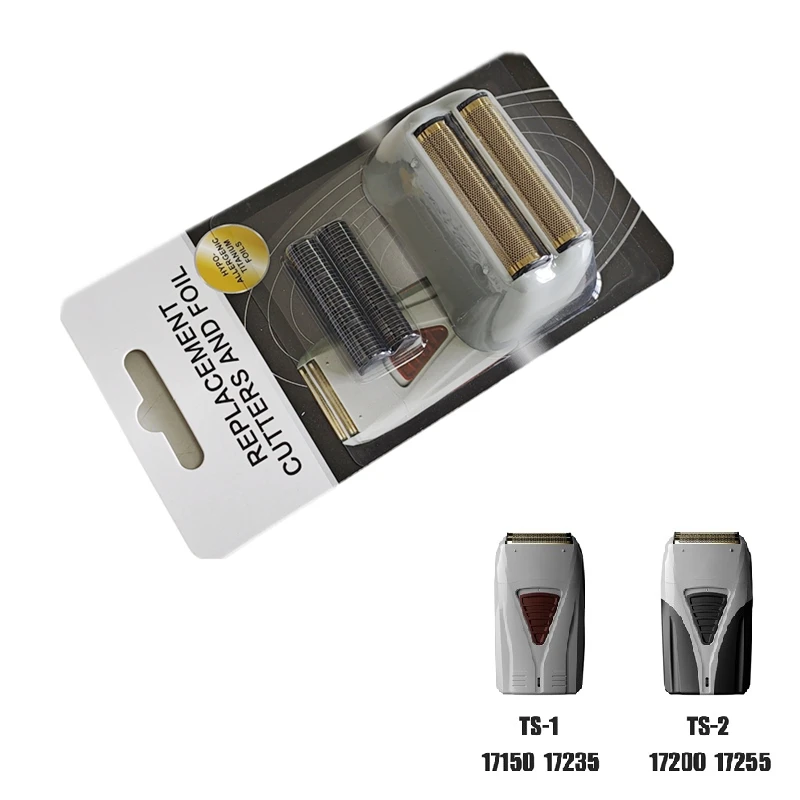Cabeça e Lâminas de Substituição Compatíveis com Barbeadores Andis Foil TS-1 TS-2 17235 17150 17200, Para Barbeador Andis Pro Foil de Titânio e Lítio
