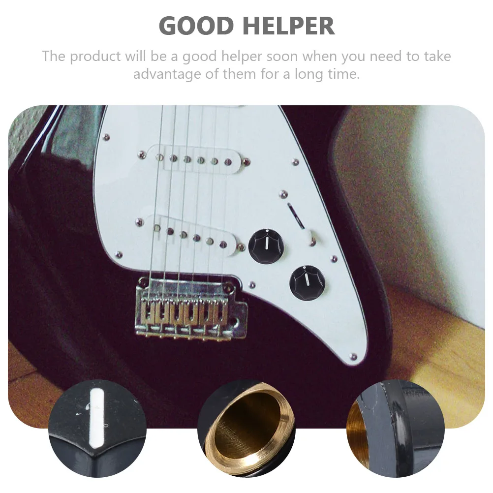 

2 Pcs Electric Guitar Bass Speaker Effect Knob Cap Control Knobs Hat Potentiometer Plastic Volume