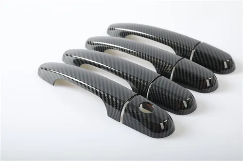 Imagen 2 del producto Funduoo para Kia Sportage 2005-2013, cubierta de manija de puerta de coche cromada de fibra de carbono, pegatina embellecedora, accesorios de estilo para automóvil