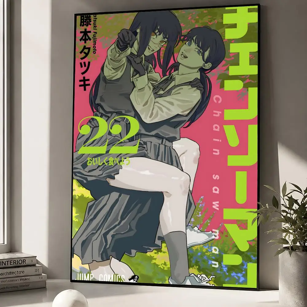 Anime Chainsaw Man Denji Pochita Makima Poster zum Abziehen und Aufkleben, Wandkunst, PP, wasserfest, HD, Schlafzimmer, Wohnzimmer, Heimdekoration, Geschenk – Detail 28
