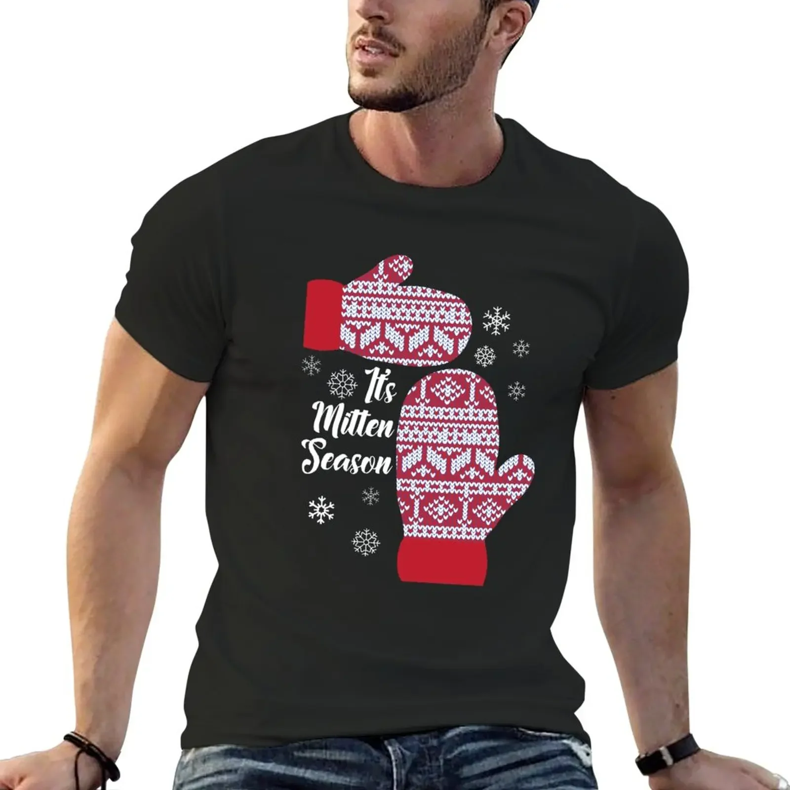 It's Mitten Season-in the Mitten State T-Shirt kawaii clothes animal prinfor boys mens clothes