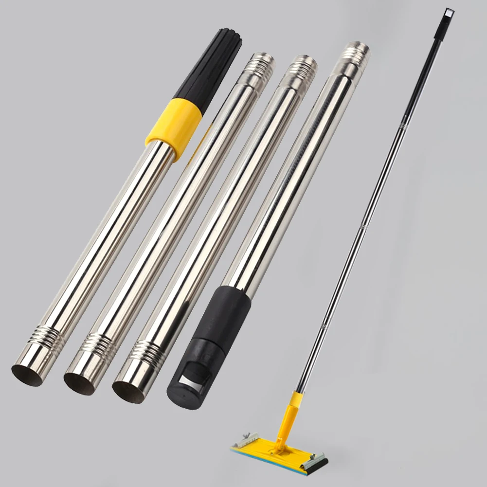 Telescopic Ceiling Paint Roller Extender Pole Portable Home Cleaning Brush for Tiles Walls Floors 4 Section Rod