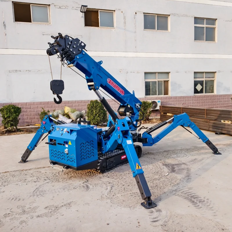 Versatile Crawler Spider Crane 4 Ton Compact Folding Crane High Efficiency Lifting Machine for Versatile Use
