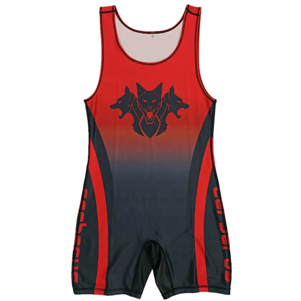 Nation team Wrestling Singlets Sleeveless Running Wear Suit USA Triathlon One Piece Bodysuit Iron WWE Gym Sport Fitness Skinsuit