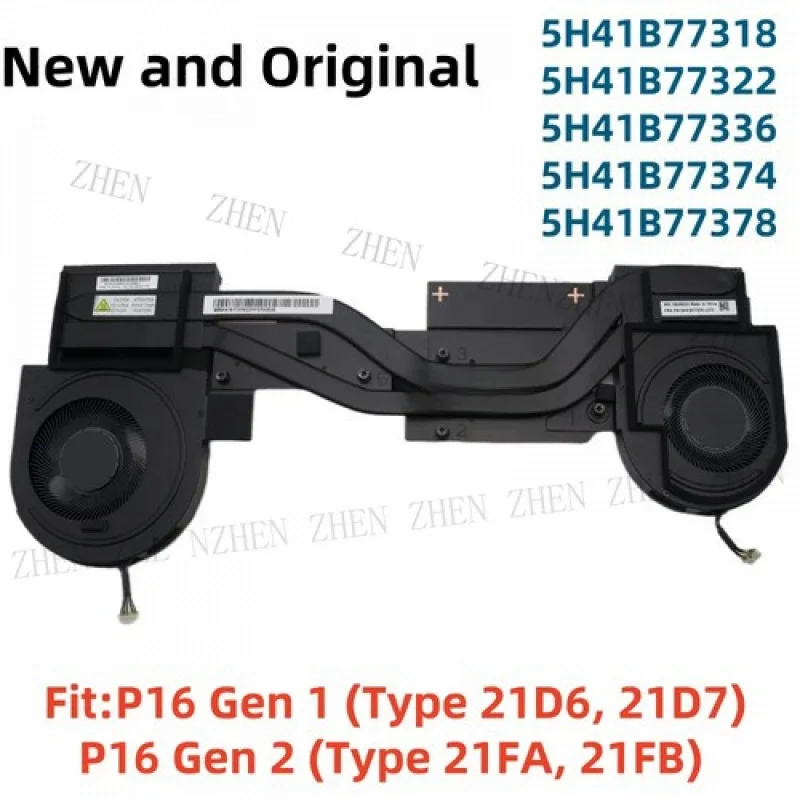 

Y UMA CPU Fan Cooler Heatsink For Lenovo ThinkPad P16 Gen1 2 5H41B77318 5H41B77322