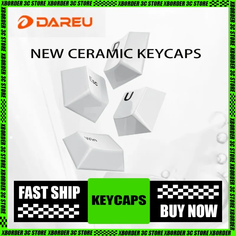

DAREU Ceramic Keycaps 123 Key Mechanical Keyboard With Smooth And Durable Surface Cherry Shaped Custom Gaming Keyboard Keycaps