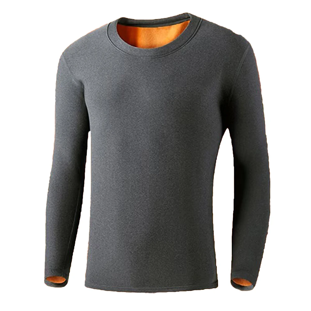 For Autumn Wear Mens Thermal T-shirt Long Sleeve Top Black Suitable For Fall Warm Winter Pullover Tops Brand New