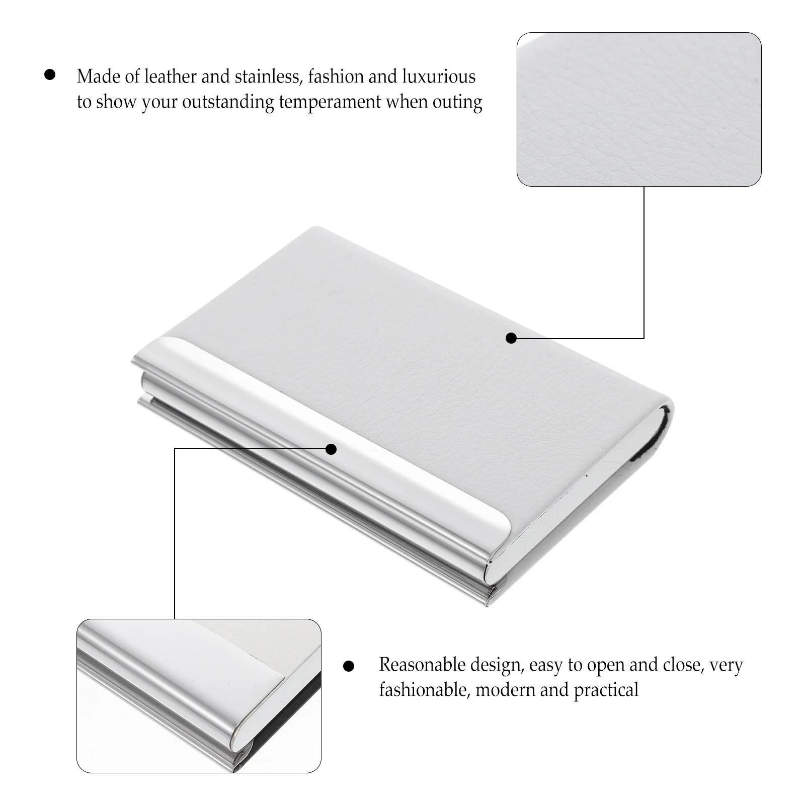 

Business Wallet For Men Large Capacity Credit Card Holder Name Card Organizer Modern Design Practical Luxury Gift