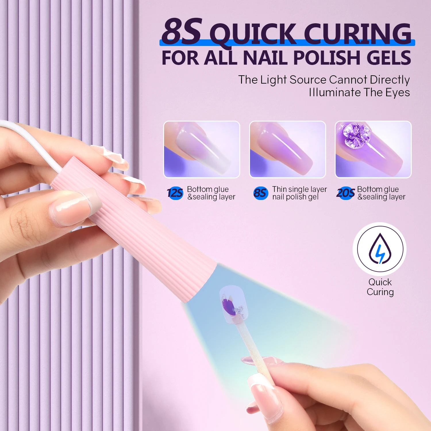 DianaBeauty Handheld UV Led Nail Lamp Nail Dryer Nail Light For Curing All Gel Polish Quick Drying Manicure Machine Nail Art