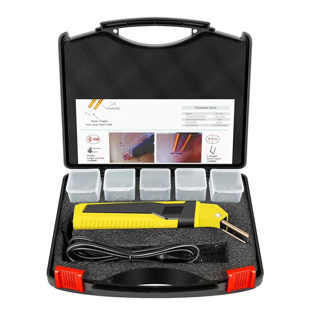 1set Plastic Welding Machine Auto Bumper Repair Kit Fast Heat Welder For Auto Repairs Electric Vehicle Shells Toys Repairs