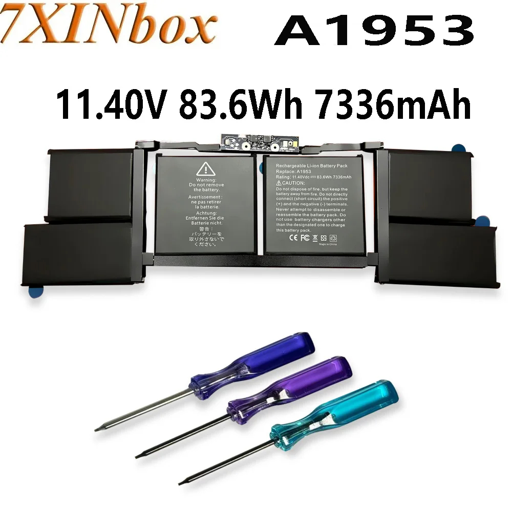 7XINbox  A1953 11.40V 7336mAh Laptop Battery  For Apple MacBook Pro 15'' A1990 Series Mid 2018 2019 Year 15 inch Touch Bar