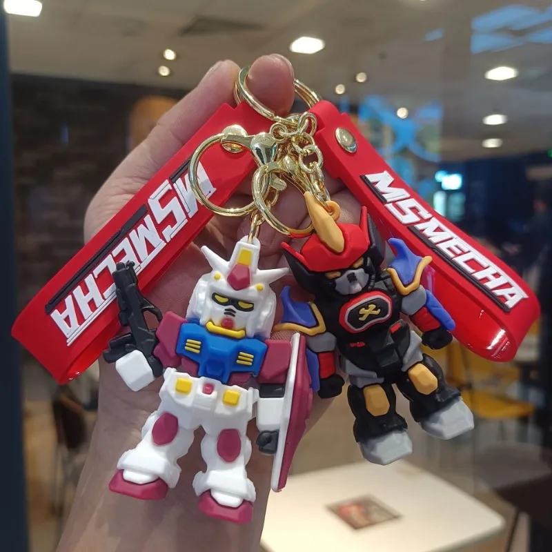 Брелок GUNDAM, аниме, кулон, брелок, креативный силикагель, милый брелок для ключей, забавная сумка, ремешок, орнамент, аксессуары, модные подарки