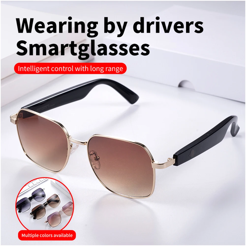 MZ02 Smart Glasses with Voice Call UV Protection Voice Assistant Navigation Outdoor Sports Wearable Headset