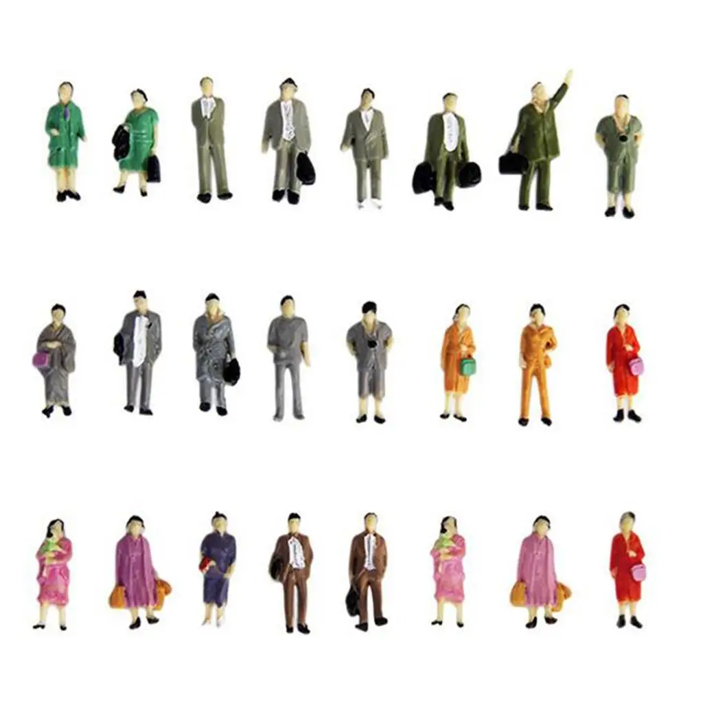 5 1/87 HO Color Figures Model Railway Ornaments Accessories