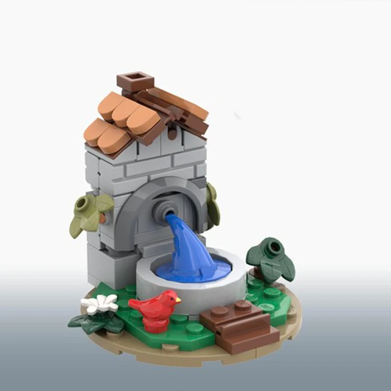 

68 шт. MOC шляпа волшебника фонтан замок строительные блоки очаровательный подарок для детей рождественское здание забавный рождественский подарок