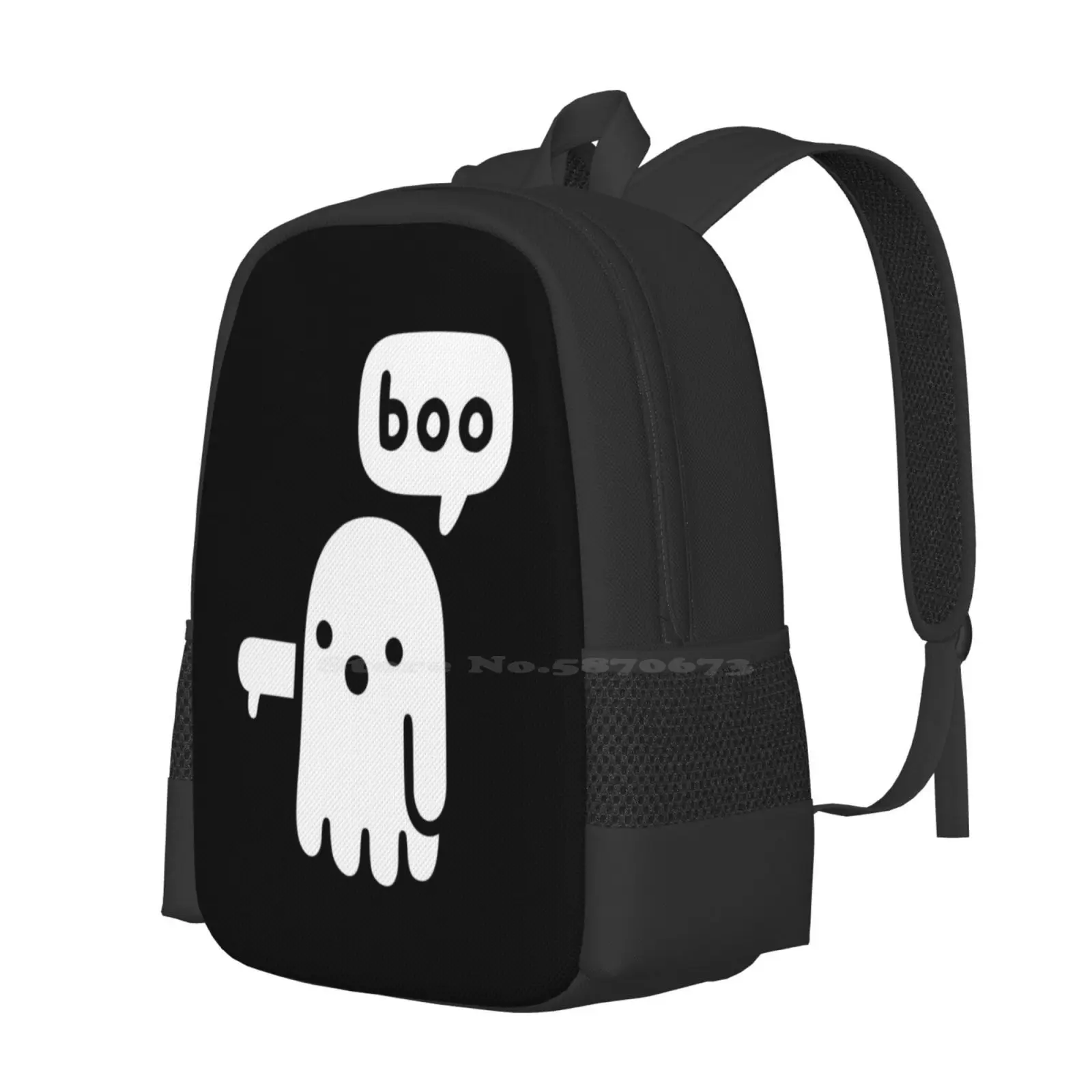 Ghost Of Disapproval School Bags For Teenage Girls Laptop Travel Bags Ghosts Boos Lame Thumbs Down Unhappy Disapprove