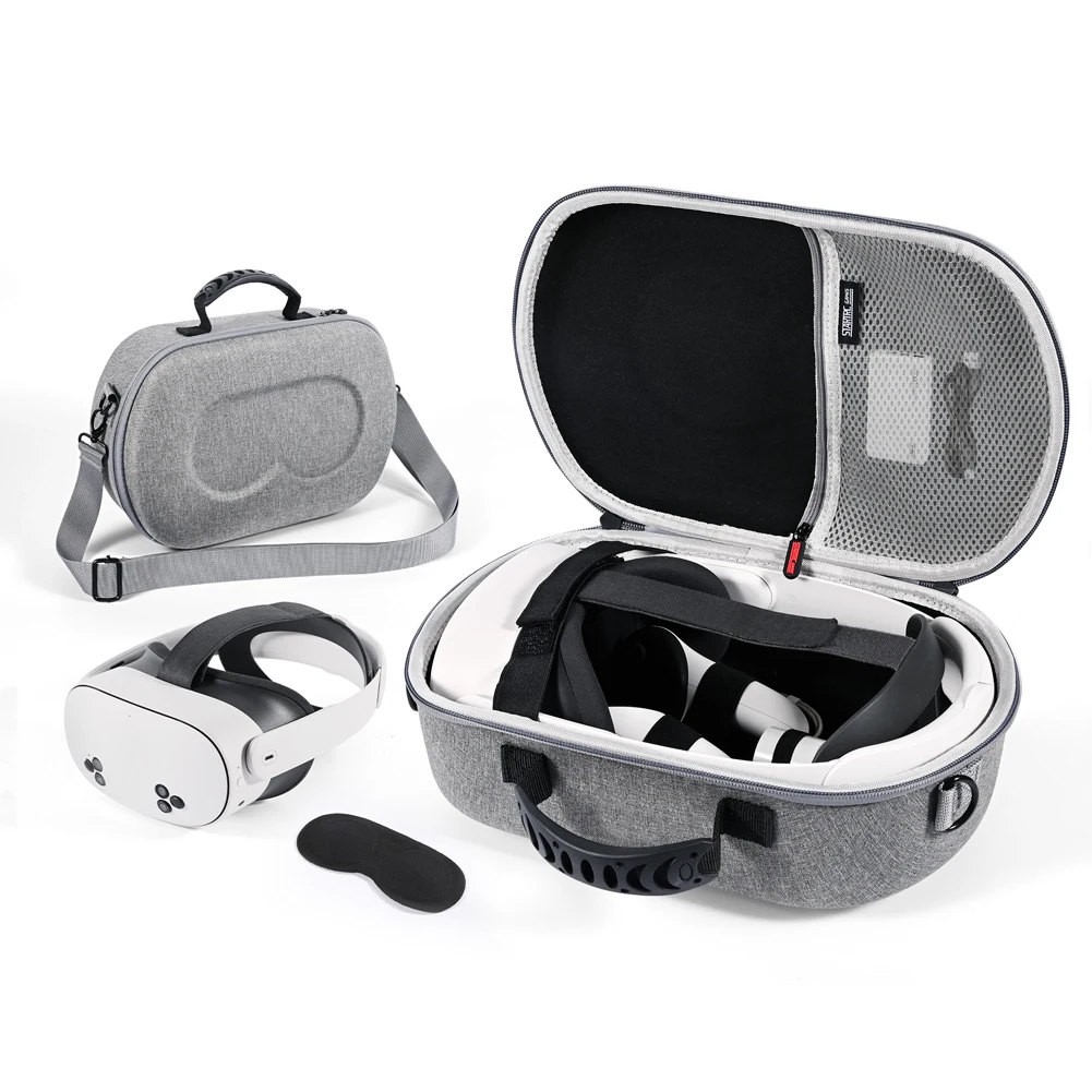 

Carrying Case with Mesh Pocket VR Headset Storage Bag Portable Protective Case Handbag for Meta Quest 3S VR Accessories