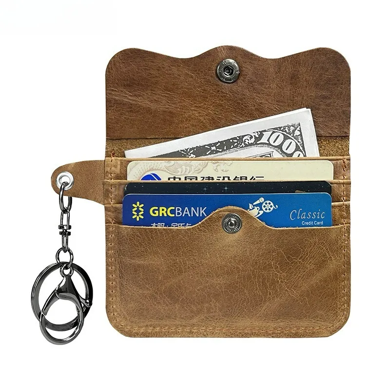 

Genuine Leather Wallet for Men Women Brand Vintage Handmade Short Small Men's Wallets Card Holder Original Leather Coin Purse