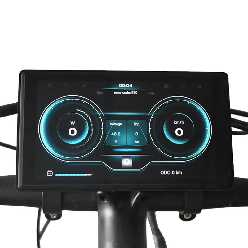 عداد سرعة الدراجة والكمبيوتر ABKQ-24V إلى 60V H8 - شاشة LED مقاومة للماء للدراجات الإلكترونية مع قابس 5Pin