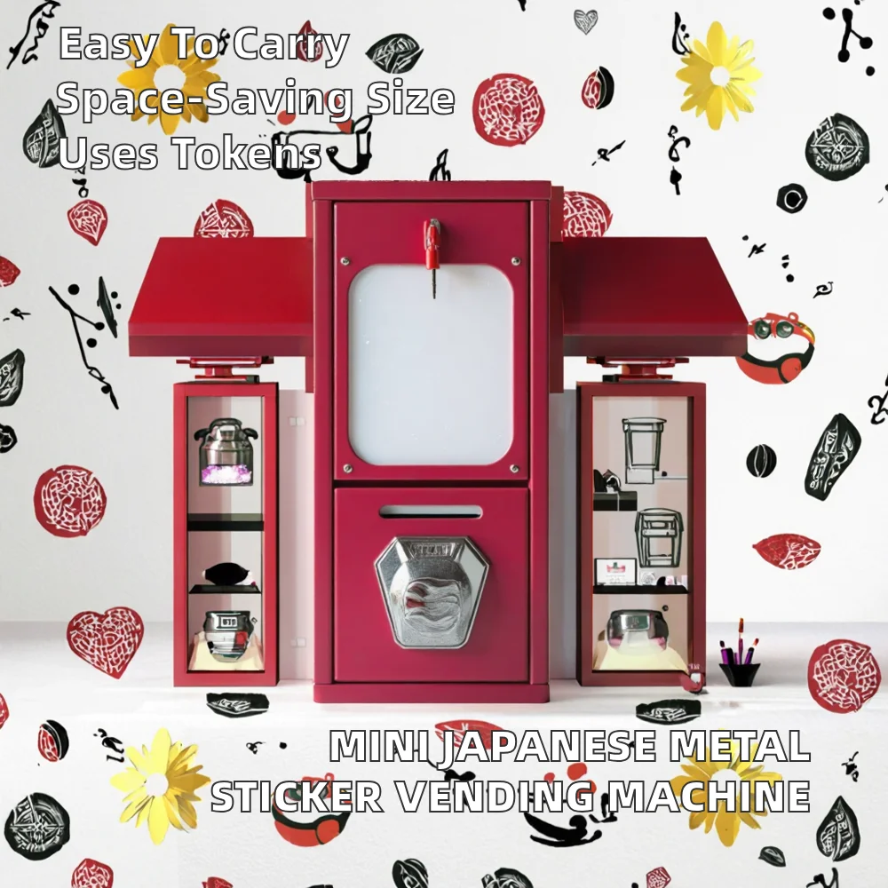 2026     Popular Mini Metal Sticker Vending Machine with Token Payment 20-150 Pcs Capacity