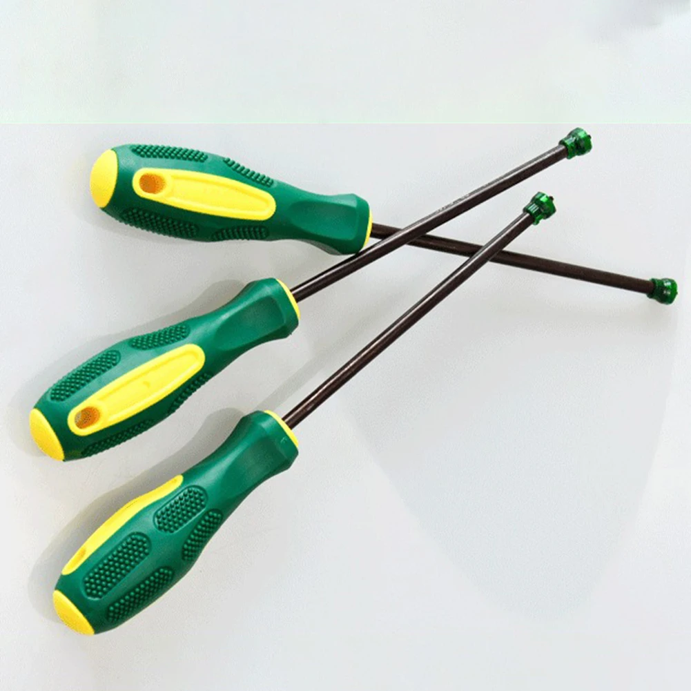 Destornillador cruzado alargado magnético de 6mm de diámetro, con mango de goma de bobina magnética, herramientas de reparación de seguridad aisladas, 1 Uds.