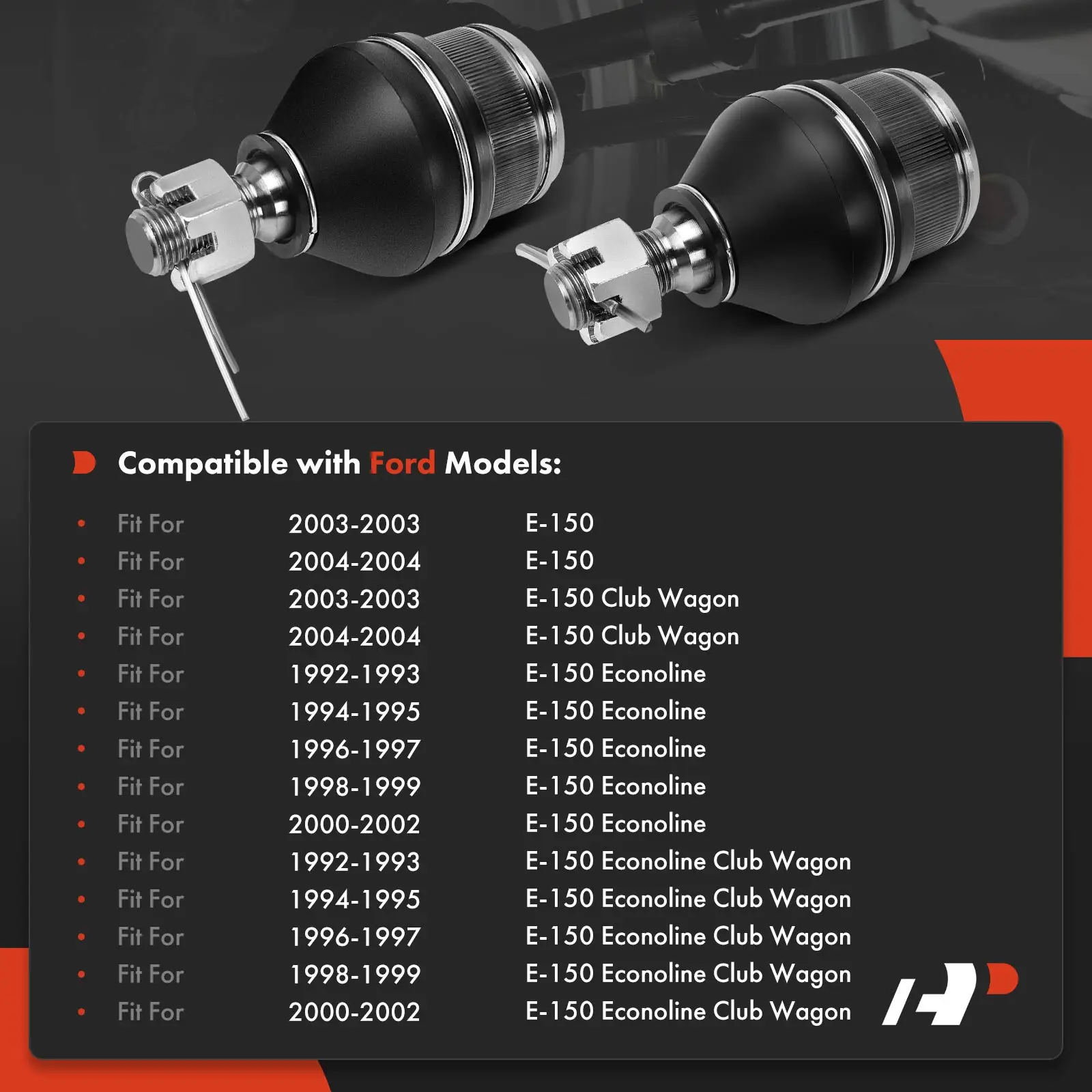 A-Premium 2x Front Lower Ball Joint for Ford E-150 E-150 Club Wagon 2003-2004 E-150 Econoline 1992-2002
