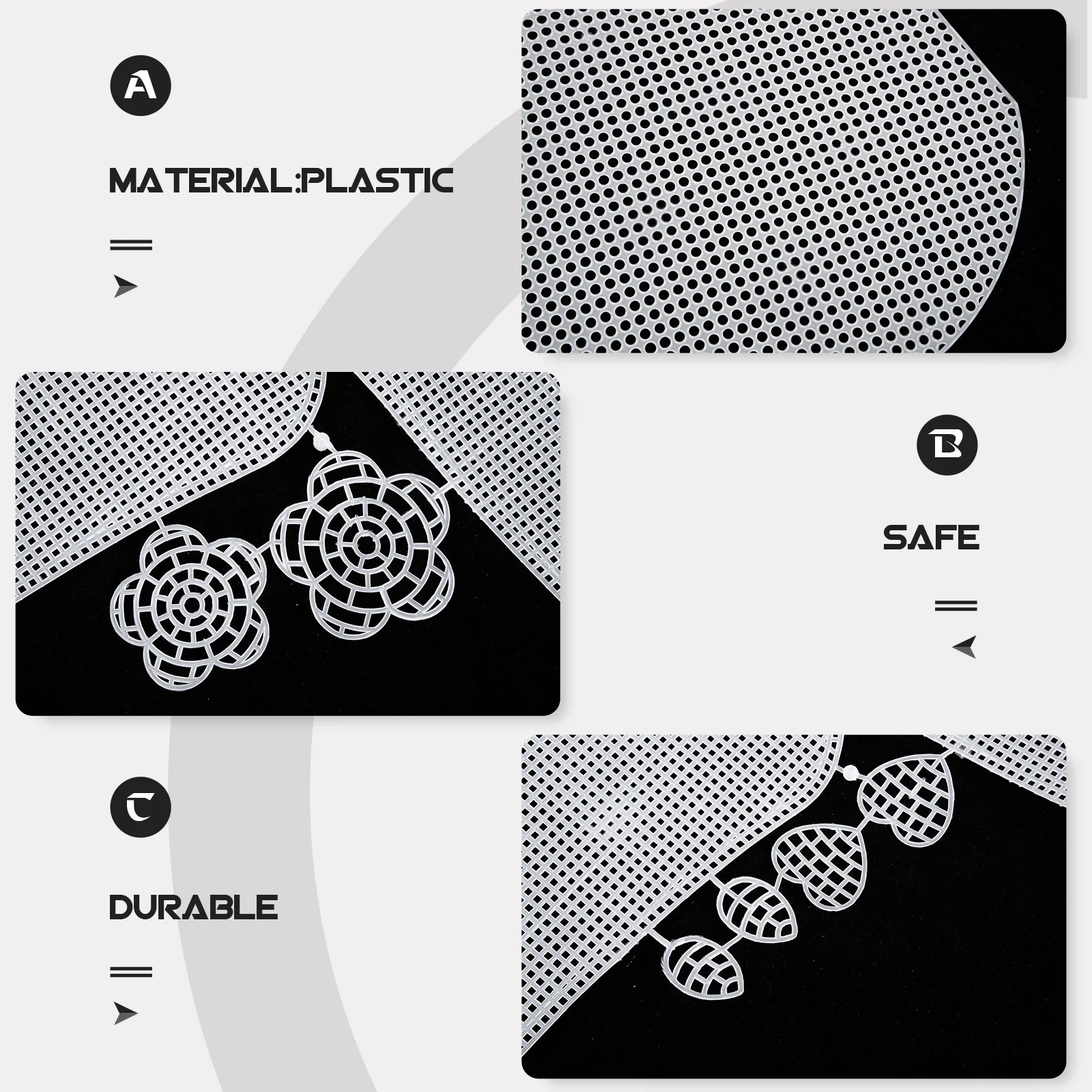 

4Pcs Bag Making Grid Plate Plastic DIY Weaving Board Durable Handbag Sheets for Knitting Crochet Embroidery Bag DIY Plate