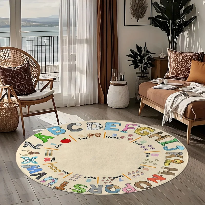 Educational ABC Learning Play Mat Kids Numbers Alphabet Rug Toddler Playroom Mat Nursery Classroom Decor Home Decor