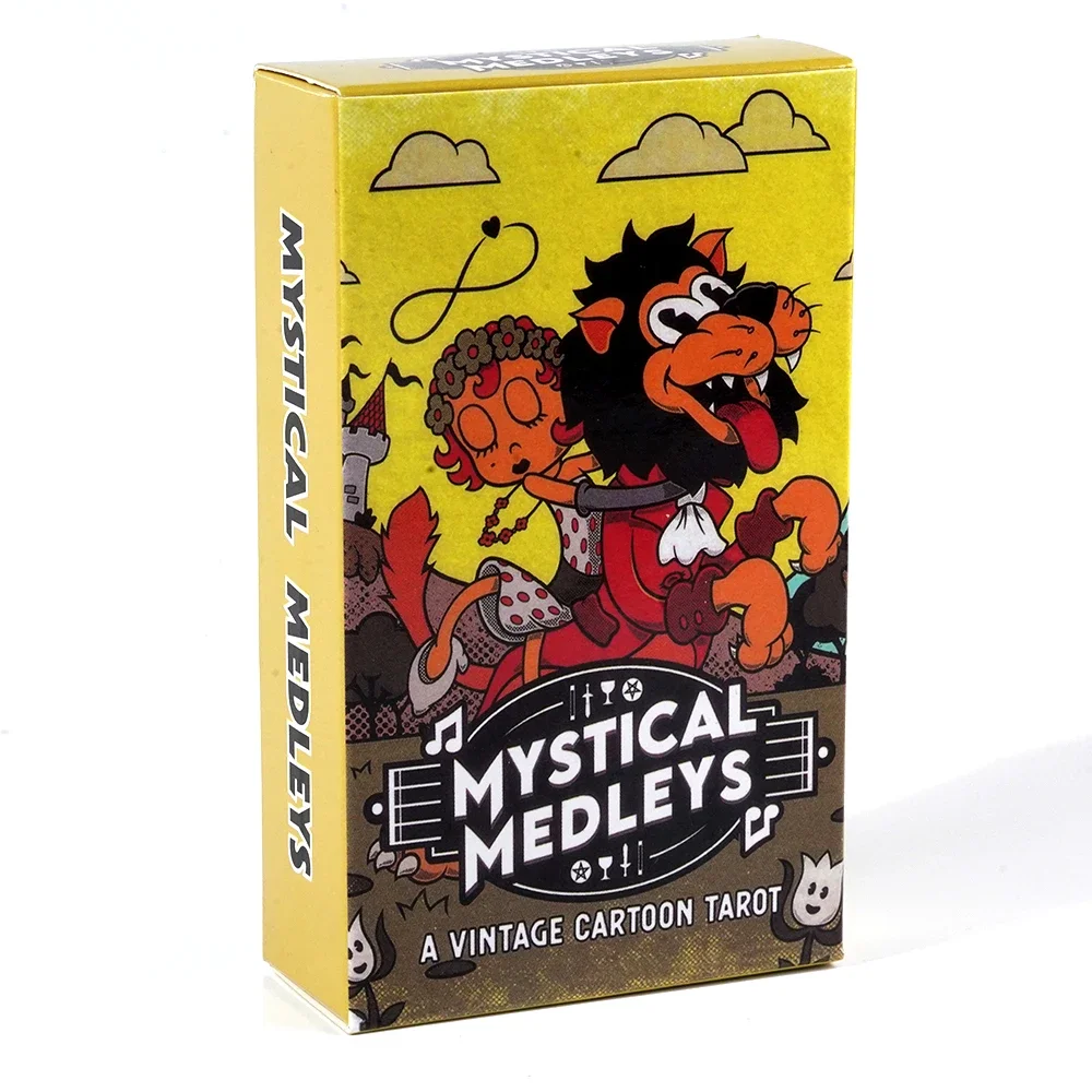 Mystical Medleys Tarot a Vintage Cartoon Tarot 78 Card Deck Witchy Beginner Tarot Learning Tarot Cards For Beginners